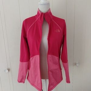 The North face pink full zip jacket